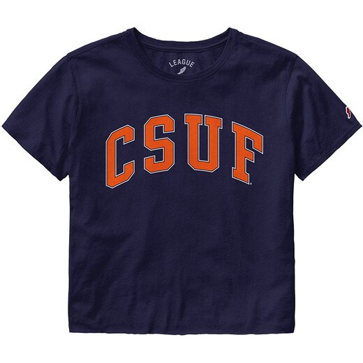 League CSUF Cotton Crop Top - Navy